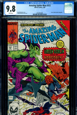 Amazing Spider-Man #312 CGC graded 9.8 Green Goblin battles Hobgoblin