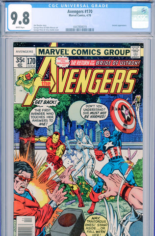 Avengers #170 CGC graded 9.8 - Jocasta appearance HIGHEST GRADED