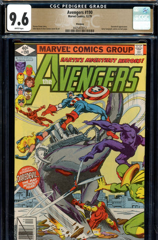 Avengers #190 CGC graded 9.6 - Daredevil appearance PEDIGREE - SOLD!