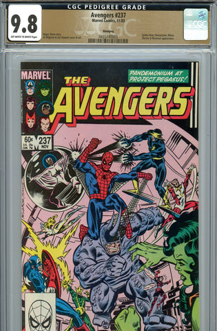 Avengers #237 CGC graded 9.8 - Spider-Man crossover PEDIGREE