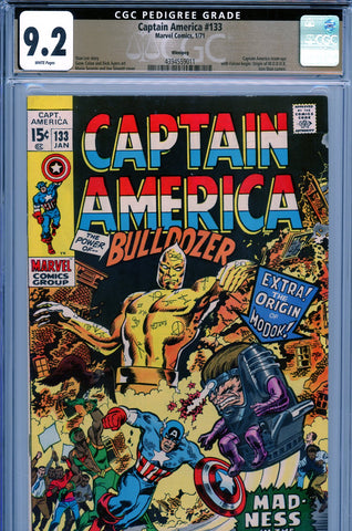 Captain America #133 CGC graded 9.2 team-ups begin   PEDIGREE