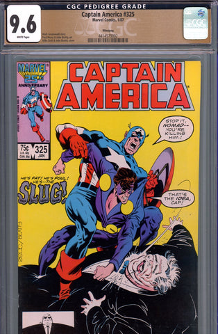 Captain America #325 CGC 9.6 - first FULL appearance of the Slug - PEDIGREE - SOLD!