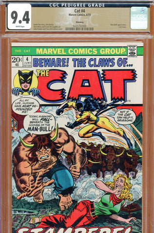 Cat #4 CGC 9.4 - Man-Bull appearance last issue - PEDIGREE