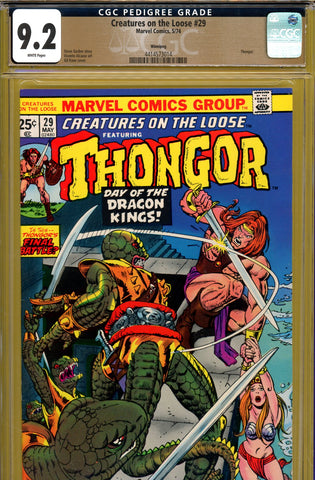 Creatures On the Loose #29 CGC graded 9.2 - featuring Thongor PEDIGREE