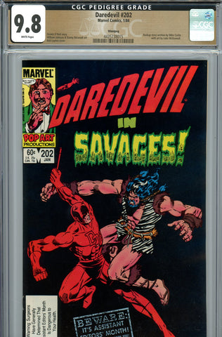 Daredevil #202 CGC 9.8 - first appearance of Micah Synn {PEDIGREE} HIGHEST GRADED