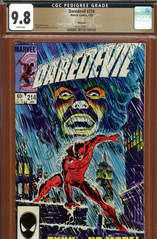 Daredevil #214 CGC 9.8 - Micah Synn appearance {PEDIGREE} HIGHEST GRADED - SOLD!