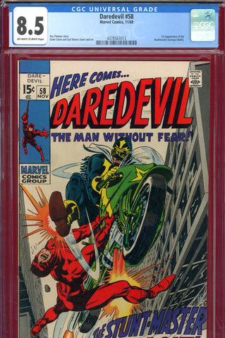 Daredevil #058 CGC graded 8.5 - first appearance of the Stuntmaster