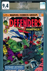 Defenders #18 CGC graded 9.4 - first FULL appearance of Wrecking Crew  PEDIGREE