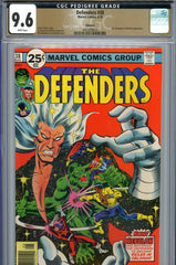 Defenders #38 CGC graded 9.6 - Eel, Porcupine, Nebulon  PEDIGREE