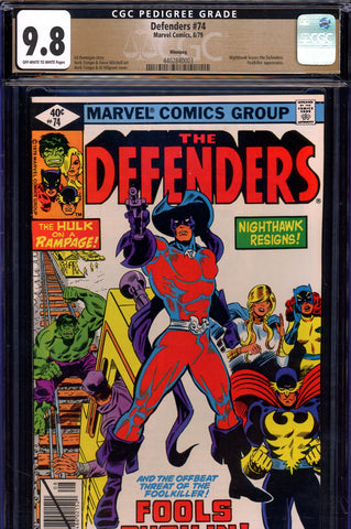 Defenders #74 CGC graded 9.8 Nighthawk resigns {PEDIGREE}  HIGHEST GRADED - SOLD!