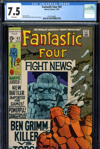 Fantastic Four #092 CGC graded 7.5 - first appearance of Napoleon Robberson