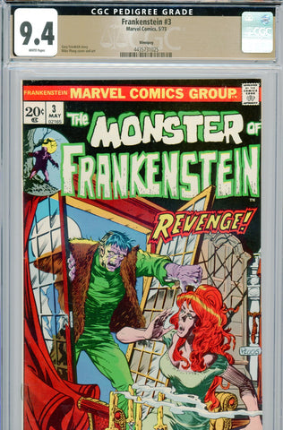 Frankenstein #03 CGC graded 9.4 - Mike Ploog cover/art PEDIGREE