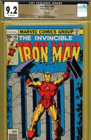 Iron Man #100 CGC graded 9.2 Anniversary Issue Starlin cover  PEDIGREE - SOLD!