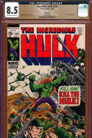 Incredible Hulk #120 CGC graded 8.5 Maximus appearance PEDIGREE - SOLD!