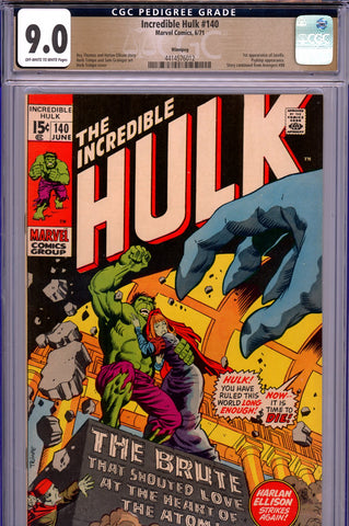 Incredible Hulk #140 CGC graded 9.0 - first app. of Jarella PEDIGREE