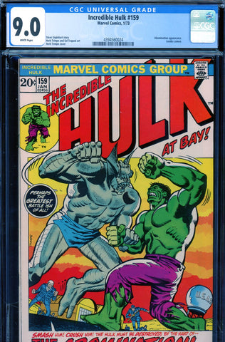 Incredible Hulk #159 CGC graded 9.0 Abomination cover/story - SOLD!