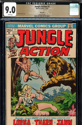 Jungle Action #01 CGC graded 9.0 - John Buscema cover PEDIGREE - SOLD!