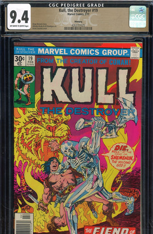 Kull the Destroyer #19 CGC graded 9.4 skeleton cover - origin of Shemenon  PEDIGREE