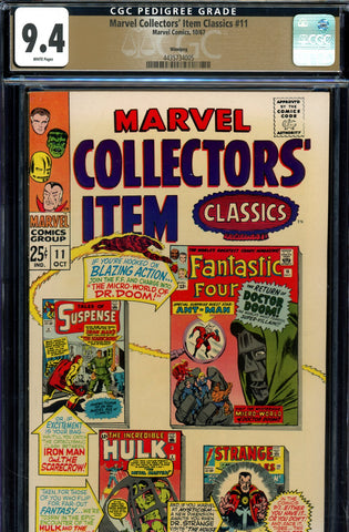 Marvel Collectors' Item Classics #11 CGC graded 9.4 reprints Marvel Super-Hero stories PEDIGREE