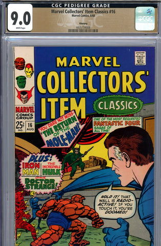 Marvel Collectors' Item Classics #16 CGC graded 9.0 reprints Marvel Super-Hero stories PEDIGREE