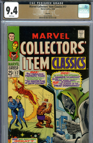 Marvel Collectors' Item Classics #17 CGC graded 9.4 reprints Marvel Super-Hero stories PEDIGREE