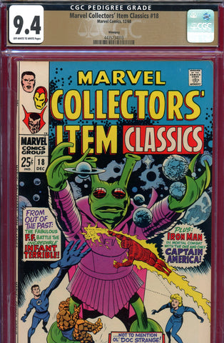 Marvel Collectors' Item Classics #18 CGC graded 9.4 reprints Marvel Super-Hero stories PEDIGREE