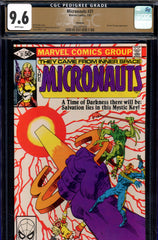 Micronauts #31 CGC graded 9.6 - Frank Miller cover PEDIGREE