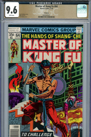 Master Of Kung Fu #64 CGC graded 9.6 classic cover PEDIGREE - SOLD!