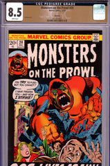 Monsters On the Prowl #20 CGC graded 8.5 - white pages - reprints PEDIGREE