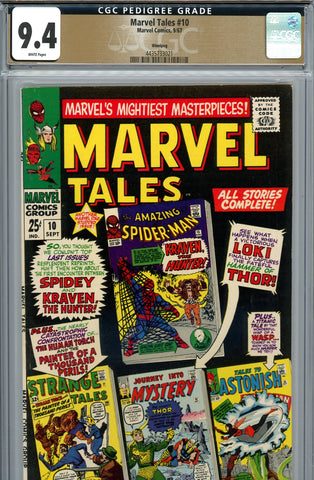 Marvel Tales #10 CGC graded 9.4 scarce in grade!  - only TWO higher PEDIGREE - SOLD!