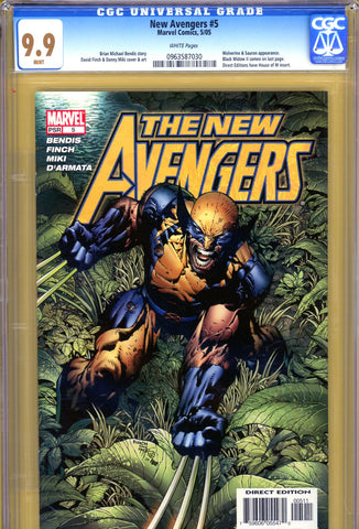 New Avengers #5 CGC graded 9.9 MINT - HIGHEST GRADED - SOLD!