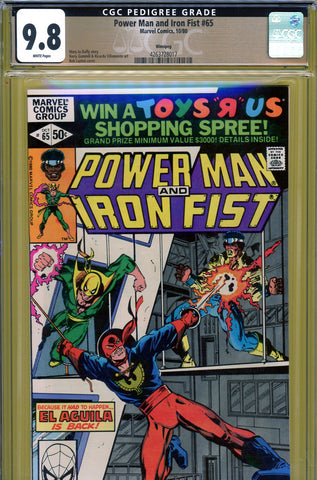 Power Man and Iron Fist #65 CGC graded 9.8 - PEDIGREE HIGHEST GRADED - SOLD!