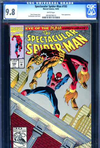 Spectacular Spider-Man #193 CGC graded 9.8 - HIGHEST GRADED