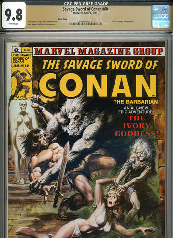 Savage Sword of Conan #060 CGC graded 9.8 - Neal Adams art {PEDIGREE} HIGHEST GRADED