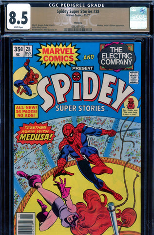 Spidey Super Stories #28 CGC graded 8.5 PEDIGREE - Medusa cover and story - SOLD!