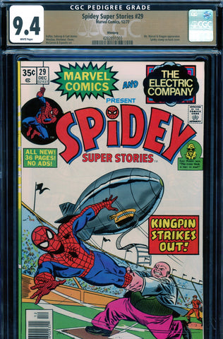 Spidey Super Stories #29 CGC graded 9.4 PEDIGREE - Kingpin cover and story - SOLD!