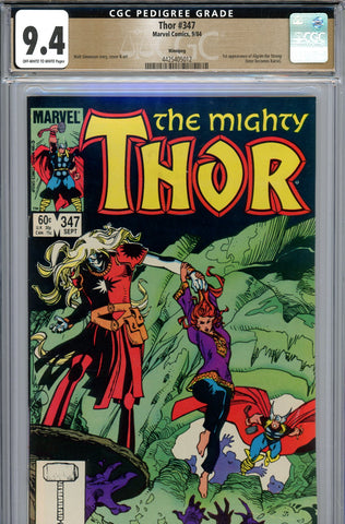 Thor #347 CGC 9.4 first appearance of Algrim the Strong PEDIGREE