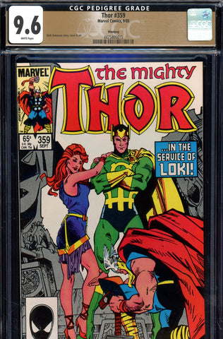 Thor #359 CGC 9.6 Loki cover and story PEDIGREE