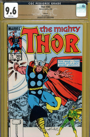 Thor #365 CGC 9.6 first FULL appearance of Thor frog PEDIGREE