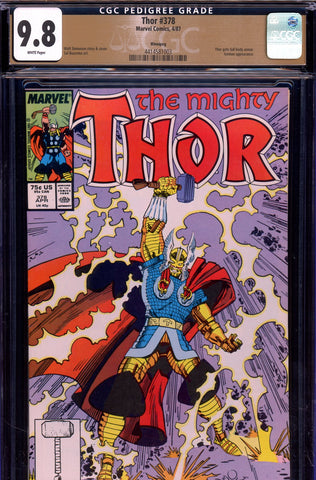 Thor #378 CGC 9.8 Thor gets full body armor - Iceman app.   {PEDIGREE} HIGHEST GRADED