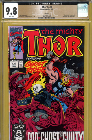 Thor #430 CGC 9.8 Ghost Rider appearance  {PEDIGREE} HIGHEST GRADED