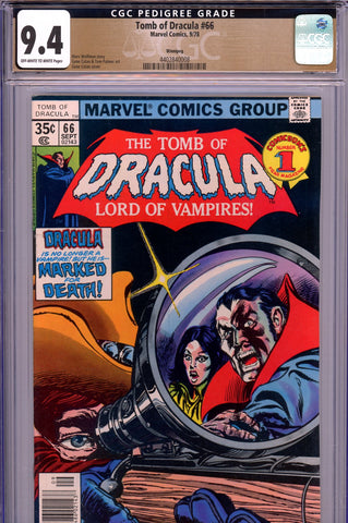 Tomb of Dracula #66 CGC graded 9.4  Colan cover and art  PEDIGREE