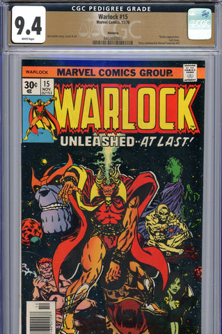 Warlock #15 CGC graded 9.4 - Starlin cover, story and art PEDIGREE - SOLD!