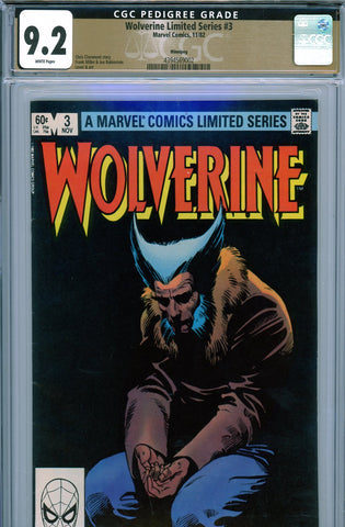 Wolverine Limited Series #3 CGC graded 9.2 - Frank Miller cover/art  PEDIGREE - SOLD!