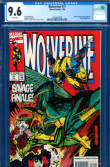 Wolverine #071 CGC graded 9.6  Jubilee/Rogue/Storm appearance