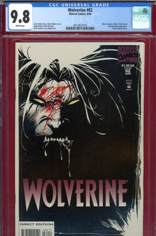 Wolverine #082 CGC graded 9.8 - partial sketch cover