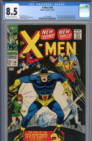 X-Men #039 CGC 8.5  new costumes - origin Cyclops - death Mutant-Master - SOLD!