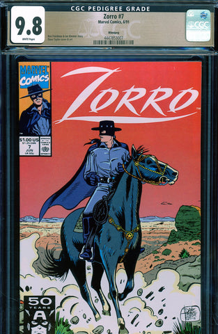 Zorro #7 CGC 9.8 ONLY CERTIFIED COPY - PEDIGREE