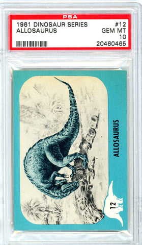 1961 Nu-Cards Dinosaur Series #12 PSA GRADED 10 Gem Mint - SINGLE HIGHEST GRADED