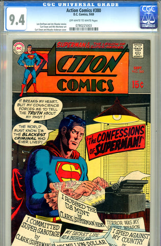 Action Comics #380   CGC graded 9.4 - SOLD!